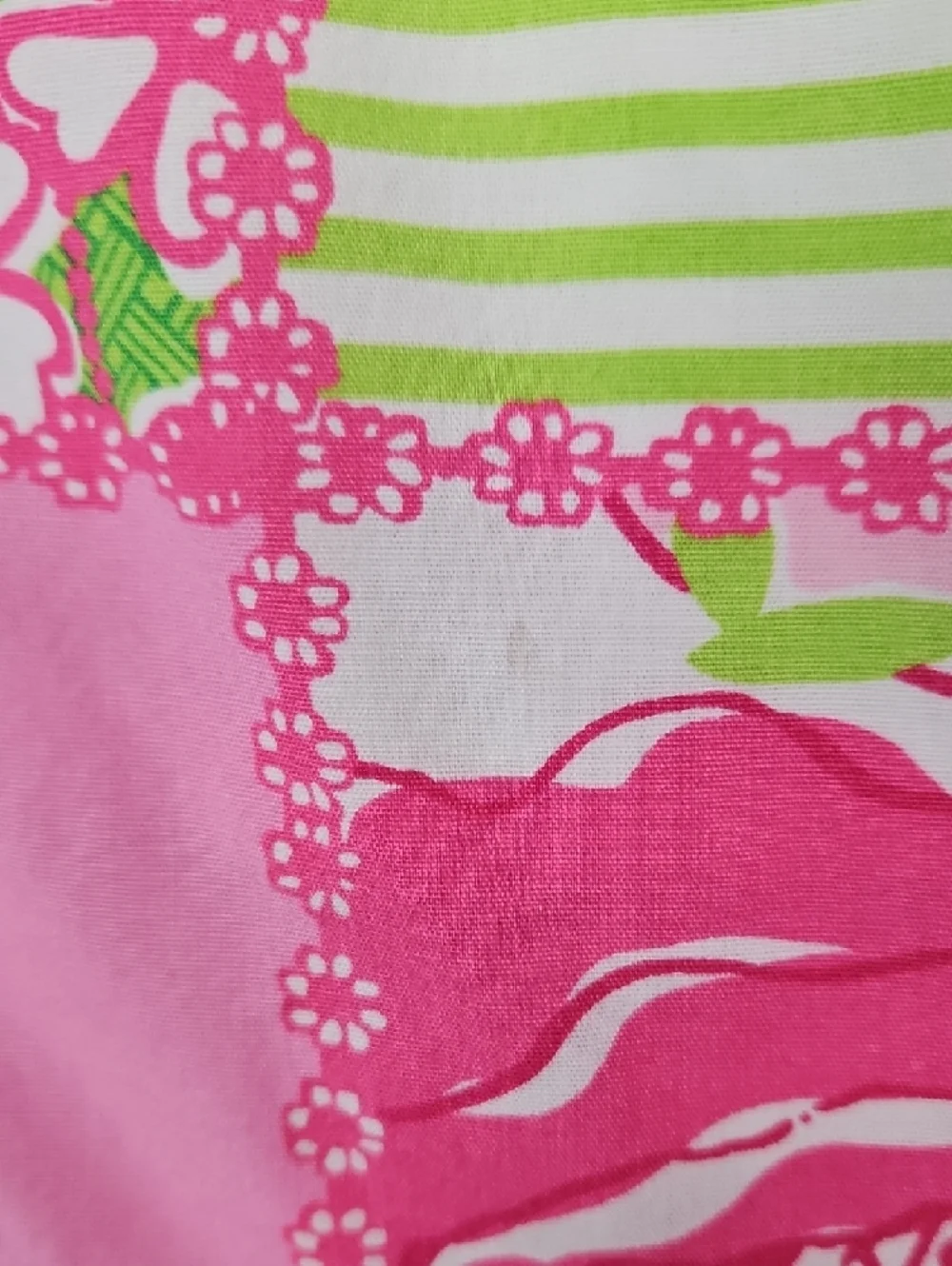 Lilly Pulitzer Patchwork Floral Butterfly Print Skort | Size 8 | Pink Green - Picture 12 of 13